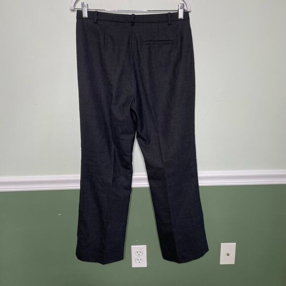 Gap Dress Pants Straight Leg Mid-Rise‎ Wool Blend Stretch Casual Career Gray 8 A - Picture 2 of 10